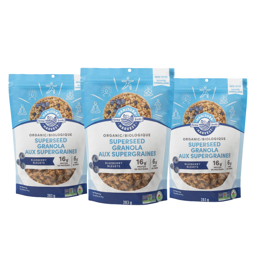 Blueberry Superseed Granola, 3-pack – Manitoba Harvest Hemp Foods