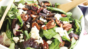 Roasted Beet & Fig Salad with Maple Dijon Dressing