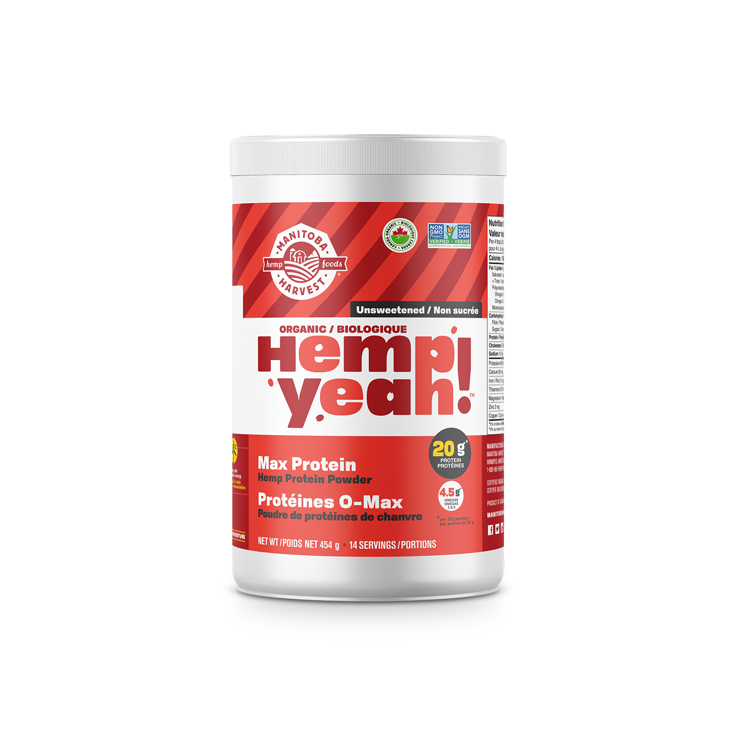 Hemp Yeah! Max Protein Unsweetened Manitoba Harvest Hemp Foods